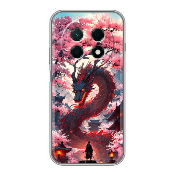 Силиконовый чехол на Huawei Nova 15 Max с принтом Дракон Японский