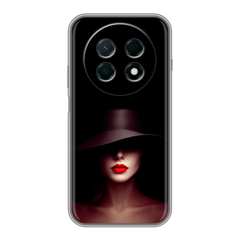 Силиконовый чехол на Huawei Nova 15 Max с принтом Девушка в шляпе Силиконовый чехол на Huawei Nova 15 Max с принтом Девушка в шляпе