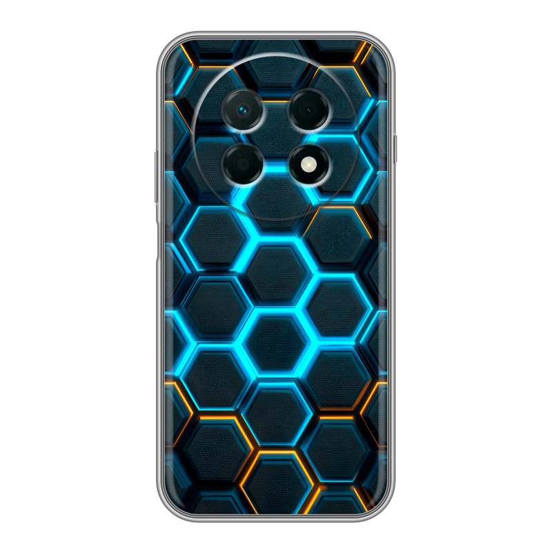 Силиконовый чехол на Huawei Nova 15 Max с принтом Неоновые соты Силиконовый чехол на Huawei Nova 15 Max с принтом Неоновые соты