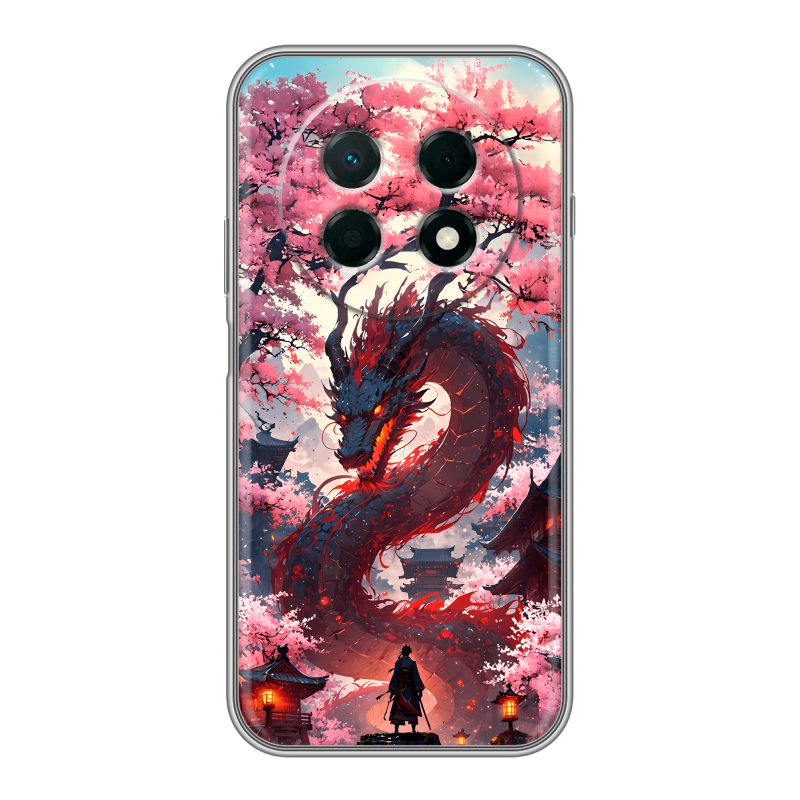 Силиконовый чехол на Huawei Nova 15 Max с принтом Дракон Японский Силиконовый чехол на Huawei Nova 15 Max с принтом Дракон Японский