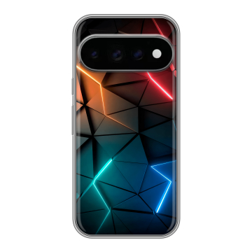 Силиконовый чехол на Google Pixel 11 Pro с принтом Абстракция неон