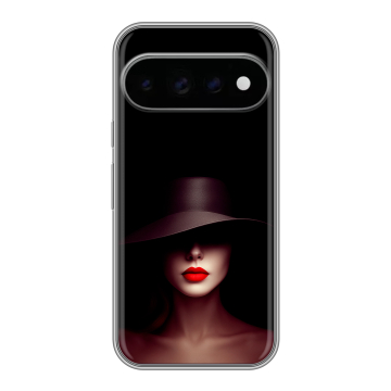 Силиконовый чехол на Google Pixel 11 Pro с принтом Девушка в шляпе Силиконовый чехол на Google Pixel 11 Pro с принтом Девушка в шляпе