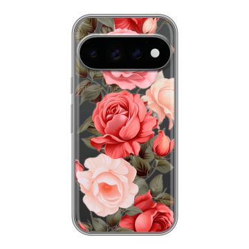 Силиконовый чехол на Google Pixel 11 Pro с принтом Розы Силиконовый чехол на Google Pixel 11 Pro с принтом Розы