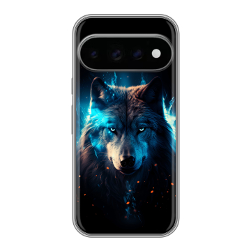 Силиконовый чехол на Google Pixel 11 Pro с принтом Волк ночной