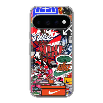 Силиконовый чехол на Google Pixel 11 Pro с принтом Найк Nike яркий Силиконовый чехол на Google Pixel 11 Pro с принтом Найк Nike яркий