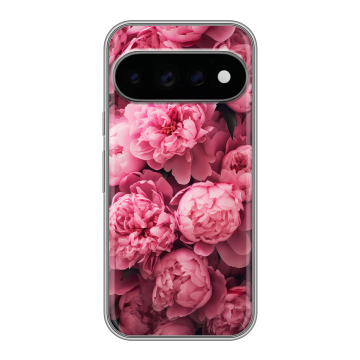 Силиконовый чехол на Google Pixel 11 Pro с принтом цветы пионы Силиконовый чехол на Google Pixel 11 Pro с принтом цветы пионы