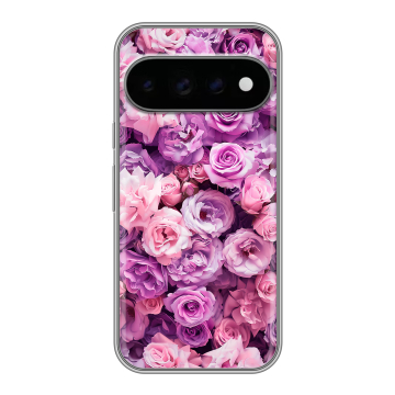 Силиконовый чехол на Google Pixel 11 Pro с принтом лавандовые розы