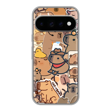 Силиконовый чехол на Google Pixel 11 Pro с принтом капибара