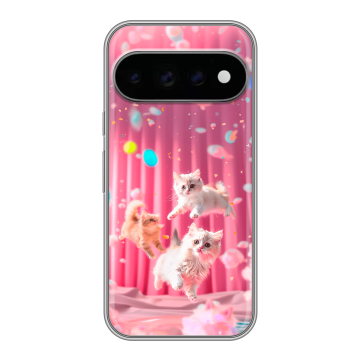 Силиконовый чехол на Google Pixel 11 Pro с принтом милые котики