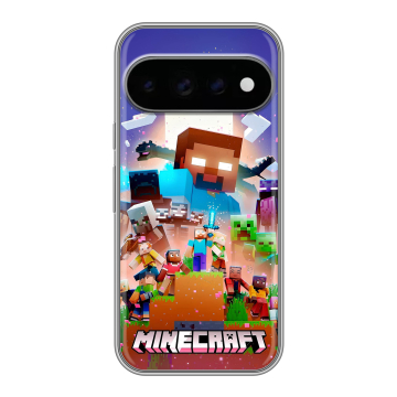 Силиконовый чехол на Google Pixel 11 Pro с принтом Майнкрафт Minecraft Силиконовый чехол на Google Pixel 11 Pro с принтом Майнкрафт Minecraft