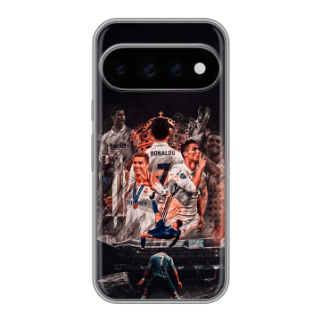 Силиконовый чехол на Google Pixel 11 Pro с принтом Реал Роналдо Real Ronaldo