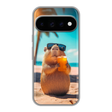 Силиконовый чехол на Google Pixel 11 Pro с принтом Капибара
