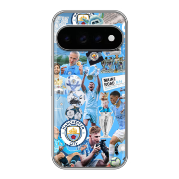 Силиконовый чехол на Google Pixel 11 Pro с принтом Man City Манчестер Сити