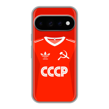 Силиконовый чехол на Google Pixel 11 Pro с принтом Флаг Герб СССР
