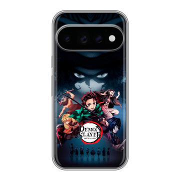 Силиконовый чехол на Google Pixel 11 Pro с принтом Demon Slayer Клинок рассекающий демонов