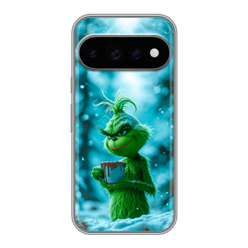 Силиконовый чехол на Google Pixel 11 Pro с принтом Новый год гринч