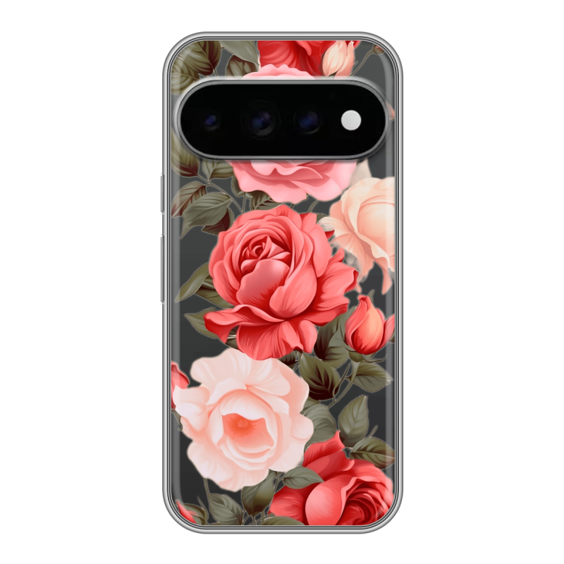 Силиконовый чехол на Google Pixel 11 Pro с принтом Розы Силиконовый чехол на Google Pixel 11 Pro с принтом Розы