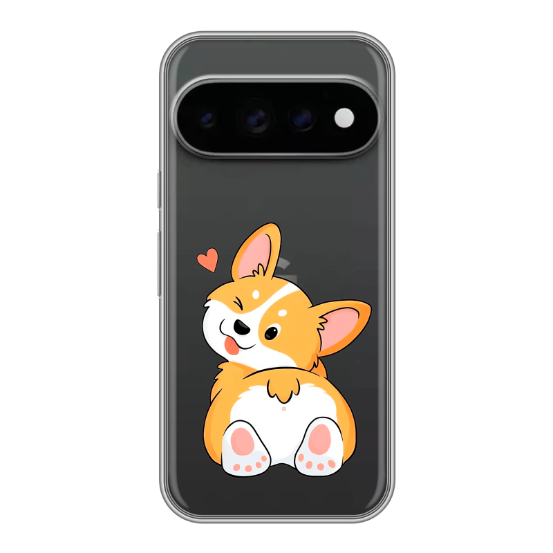 Силиконовый чехол на Google Pixel 11 Pro с принтом Корги Силиконовый чехол на Google Pixel 11 Pro с принтом Корги