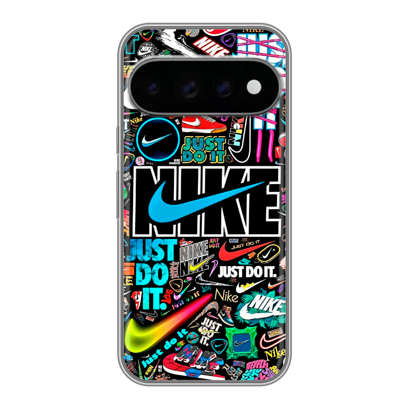 Силиконовый чехол на Google Pixel 11 Pro с принтом найк nike черный Силиконовый чехол на Google Pixel 11 Pro с принтом найк nike черный