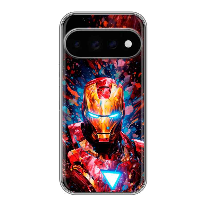 Силиконовый чехол на Google Pixel 11 Pro с принтом Железный человек Ironman Силиконовый чехол на Google Pixel 11 Pro с принтом Железный человек Ironman