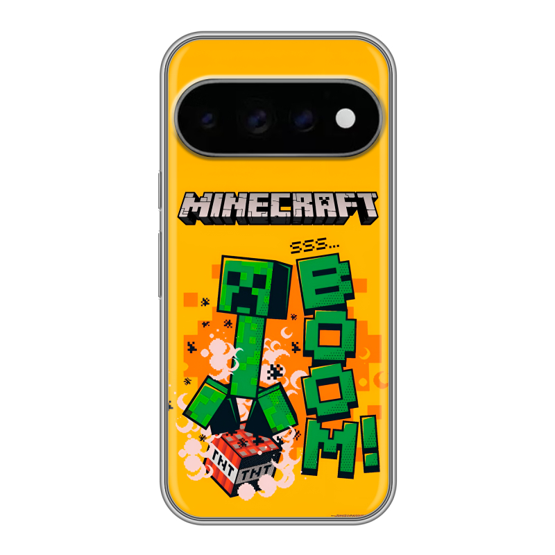Силиконовый чехол на Google Pixel 11 Pro с принтом Майнкрафт Minecraft Силиконовый чехол на Google Pixel 11 Pro с принтом Майнкрафт Minecraft