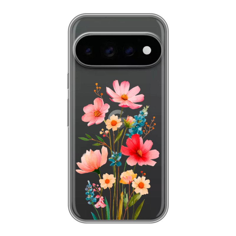 Силиконовый чехол на Google Pixel 11 Pro с принтом Цветы Силиконовый чехол на Google Pixel 11 Pro с принтом Цветы