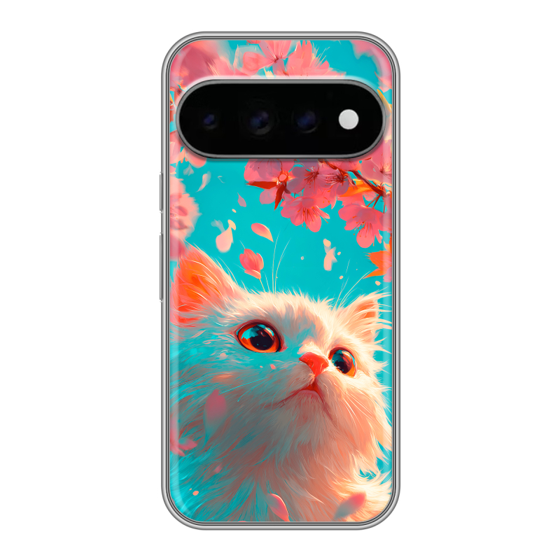 Силиконовый чехол на Google Pixel 11 Pro с принтом Красивый кот Силиконовый чехол на Google Pixel 11 Pro с принтом Красивый кот