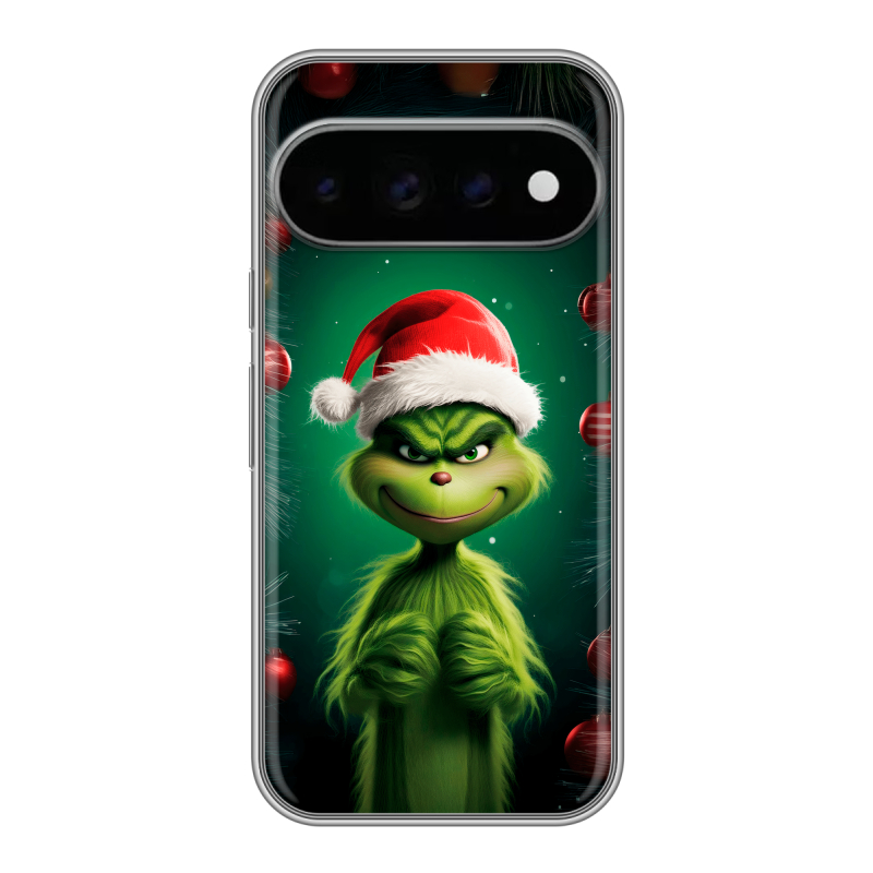 Силиконовый чехол на Google Pixel 11 Pro с принтом Гринч Новый год Рождество Силиконовый чехол на Google Pixel 11 Pro с принтом Гринч Новый год Рождество