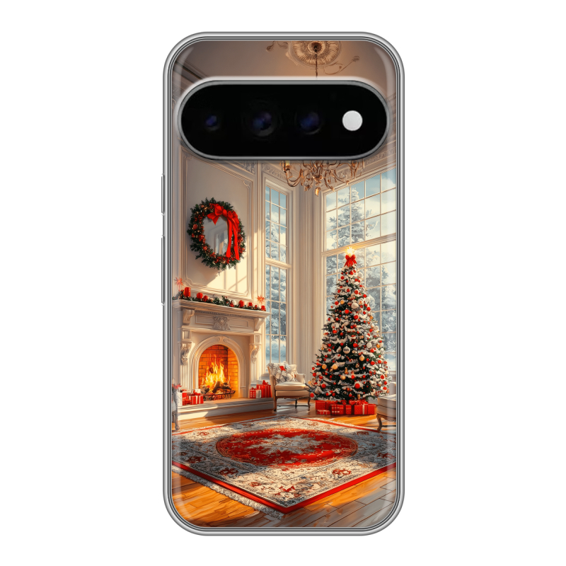 Силиконовый чехол на Google Pixel 11 Pro с принтом Новый год Силиконовый чехол на Google Pixel 11 Pro с принтом Новый год