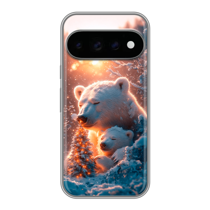 Силиконовый чехол на Google Pixel 11 Pro с принтом Новый год Силиконовый чехол на Google Pixel 11 Pro с принтом Новый год