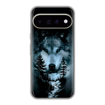 Силиконовый чехол на Google Pixel 11 Pro XL с принтом Лесной волк Силиконовый чехол на Google Pixel 11 Pro XL с принтом Лесной волк