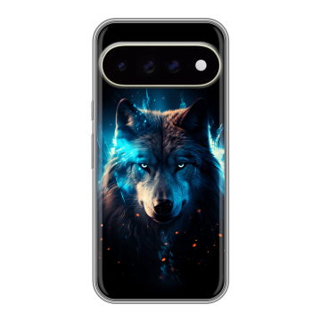 Силиконовый чехол на Google Pixel 11 Pro XL с принтом Волк ночной
