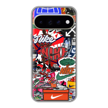 Силиконовый чехол на Google Pixel 11 Pro XL с принтом Найк Nike яркий Силиконовый чехол на Google Pixel 11 Pro XL с принтом Найк Nike яркий