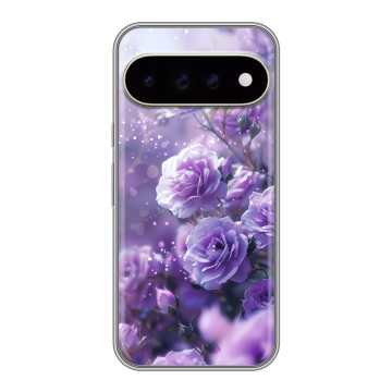 Силиконовый чехол на Google Pixel 11 Pro XL с принтом Розы цветы Силиконовый чехол на Google Pixel 11 Pro XL с принтом Розы цветы