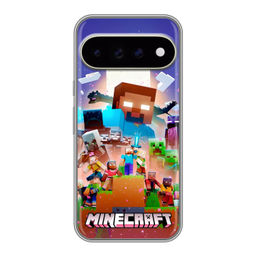 Силиконовый чехол на Google Pixel 11 Pro XL с принтом Майнкрафт Minecraft Силиконовый чехол на Google Pixel 11 Pro XL с принтом Майнкрафт Minecraft