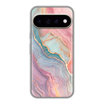 Силиконовый чехол на Google Pixel 11 Pro XL с принтом розовый мрамор
