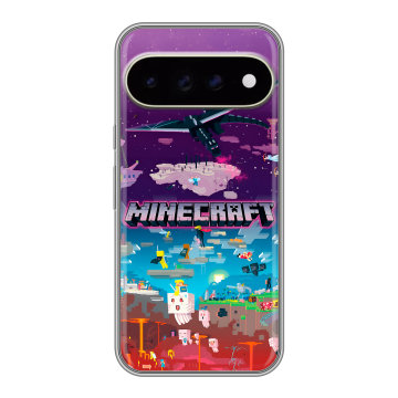 Силиконовый чехол на Google Pixel 11 Pro XL с принтом Майнкрафт Minecraft Силиконовый чехол на Google Pixel 11 Pro XL с принтом Майнкрафт Minecraft
