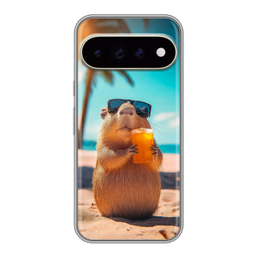 Силиконовый чехол на Google Pixel 11 Pro XL с принтом Капибара