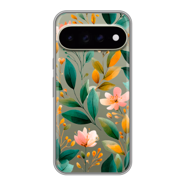 Силиконовый чехол на Google Pixel 11 Pro XL с принтом Цветы паттерн