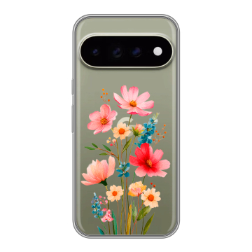 Силиконовый чехол на Google Pixel 11 Pro XL с принтом Цветы