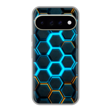 Силиконовый чехол на Google Pixel 11 Pro XL с принтом Неоновые соты