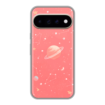 Силиконовый чехол на Google Pixel 11 Pro XL с принтом Розовый космос