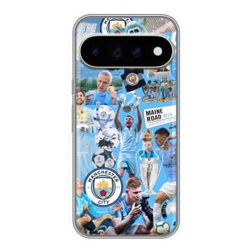 Силиконовый чехол на Google Pixel 11 Pro XL с принтом Man City Манчестер Сити