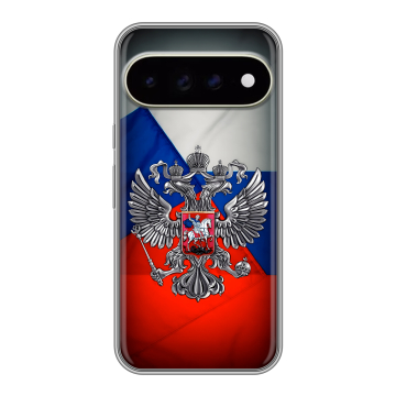 Силиконовый чехол на Google Pixel 11 Pro XL с принтом Флаг России