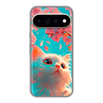Силиконовый чехол на Google Pixel 11 Pro XL с принтом Красивый кот