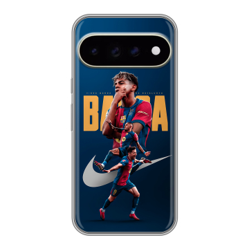 Силиконовый чехол на Google Pixel 11 Pro XL с принтом Барселона Barca Yamal 