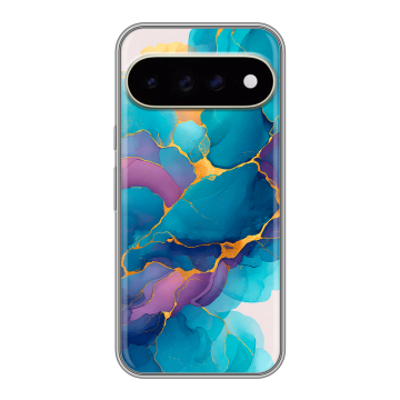 Силиконовый чехол на Google Pixel 11 Pro XL с принтом Мрамор блестки