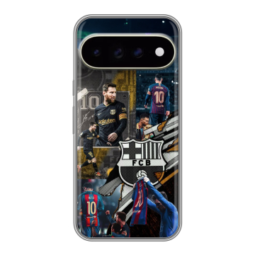 Силиконовый чехол на Google Pixel 11 Pro XL с принтом Messi Barcelona
