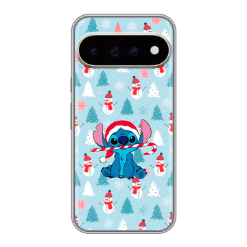 Силиконовый чехол на Google Pixel 11 Pro XL с принтом Стич Новый год Силиконовый чехол на Google Pixel 11 Pro XL с принтом Стич Новый год