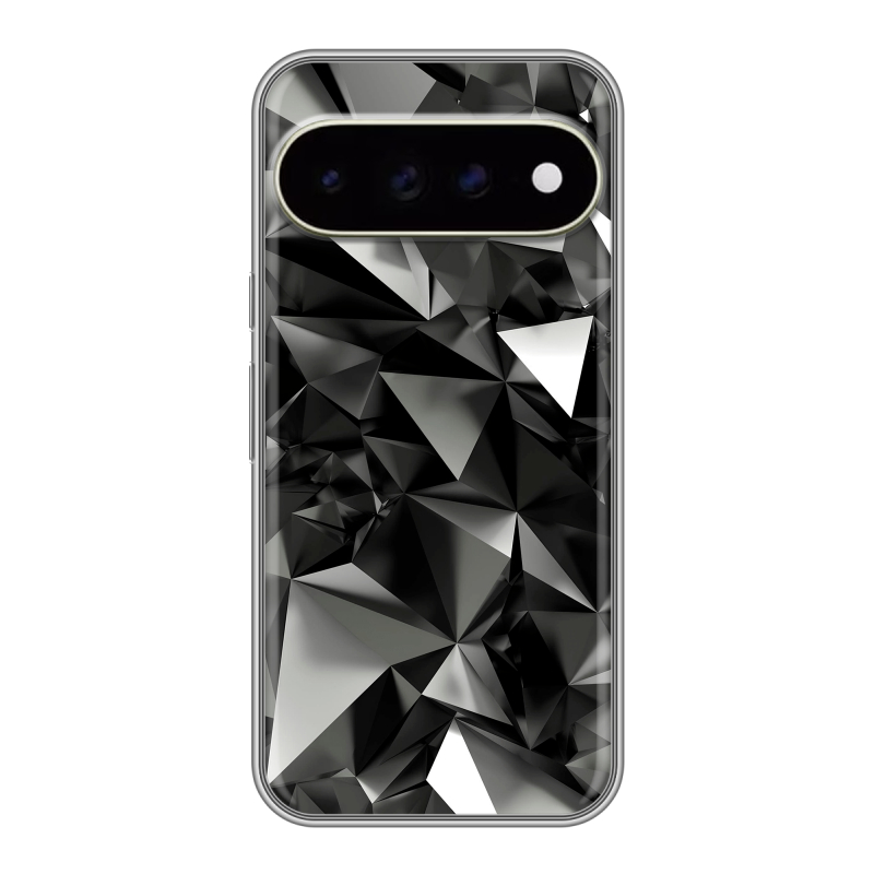 Силиконовый чехол на Google Pixel 11 Pro XL с принтом Черные кристаллы Силиконовый чехол на Google Pixel 11 Pro XL с принтом Черные кристаллы